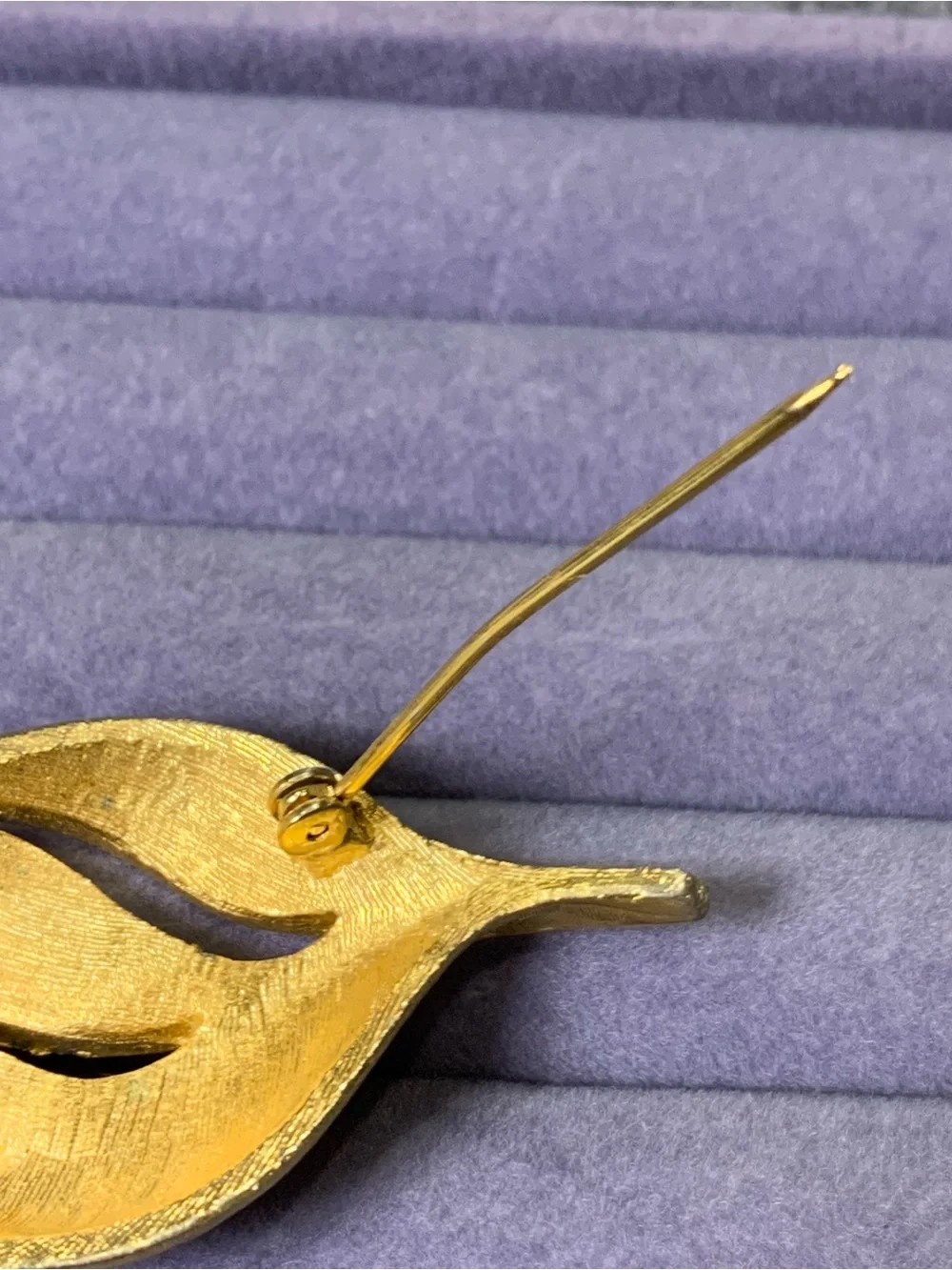 Vintage Two Tone Gold and Silver Leaf Brooch